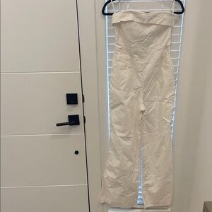 Strapless Cream Jumpsuit